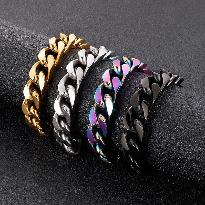Simple Cuban Stainless Steel Bracelet