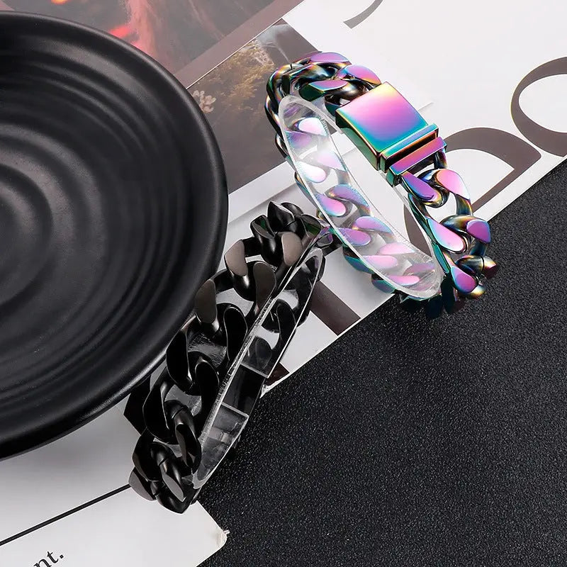 Simple Cuban Stainless Steel Bracelet