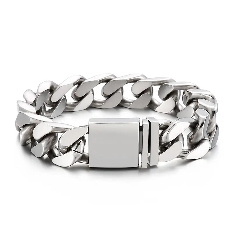 Simple Cuban Stainless Steel Bracelet