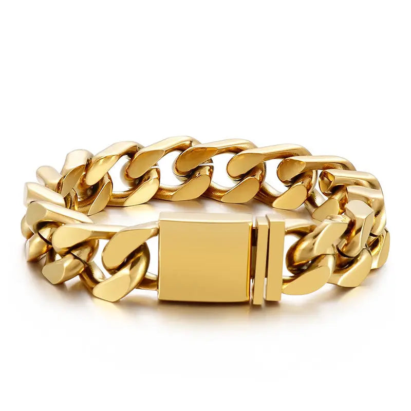 Simple Cuban Stainless Steel Bracelet