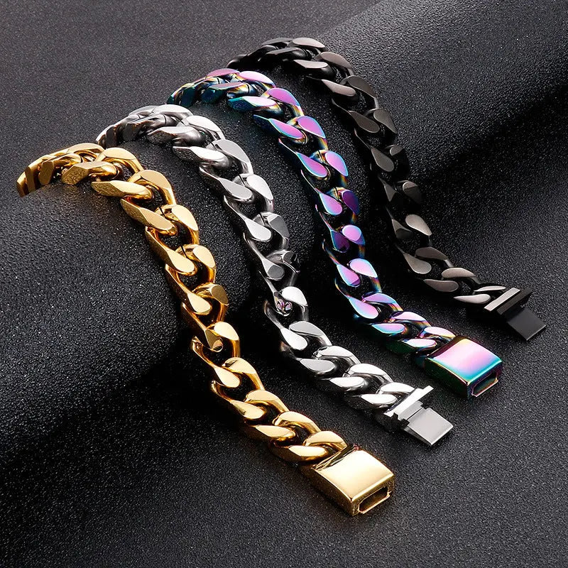 Simple Cuban Stainless Steel Bracelet