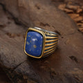 Simple Sapphire Stainless Steel Ring