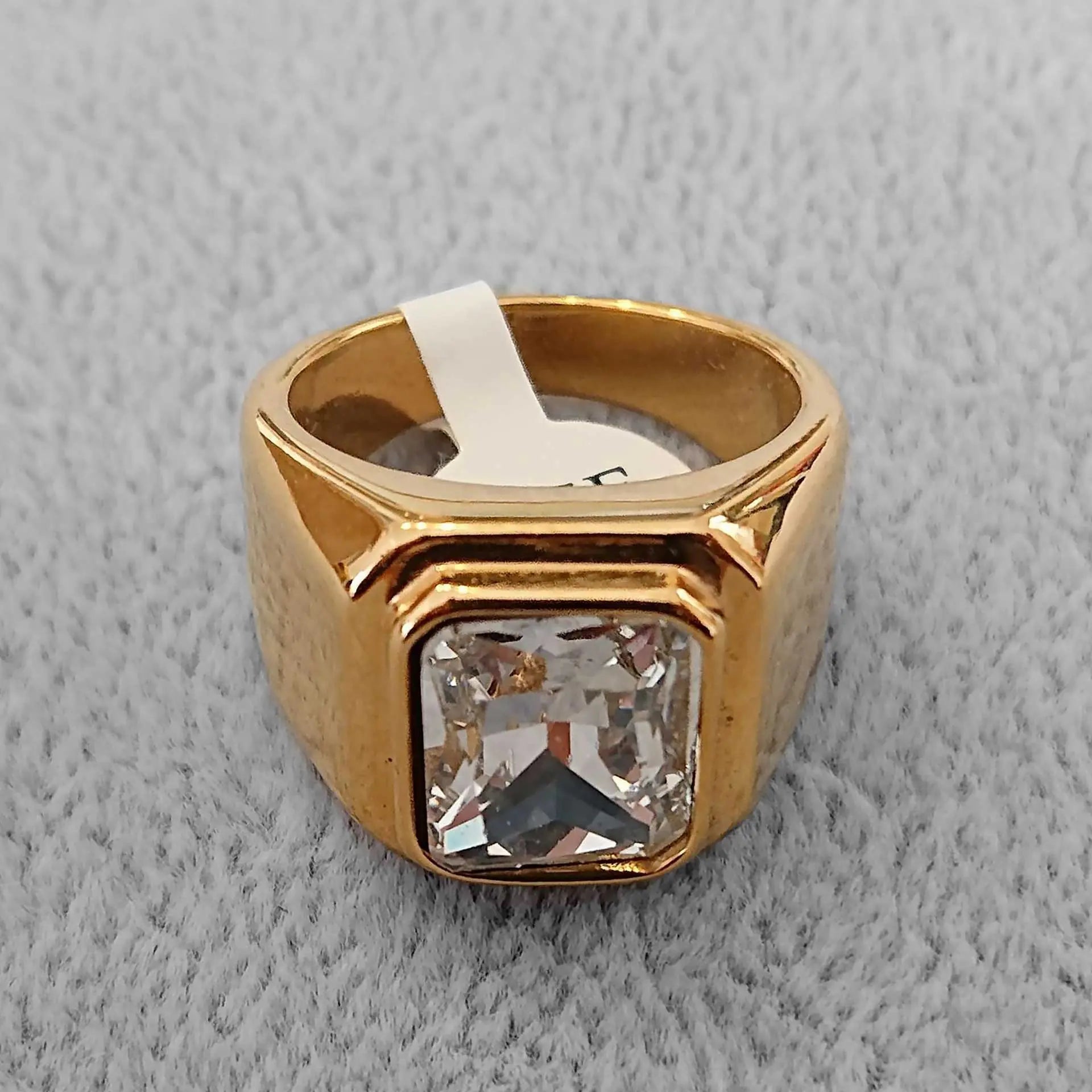 Simple Style Gemstone Stainless Steel Ring