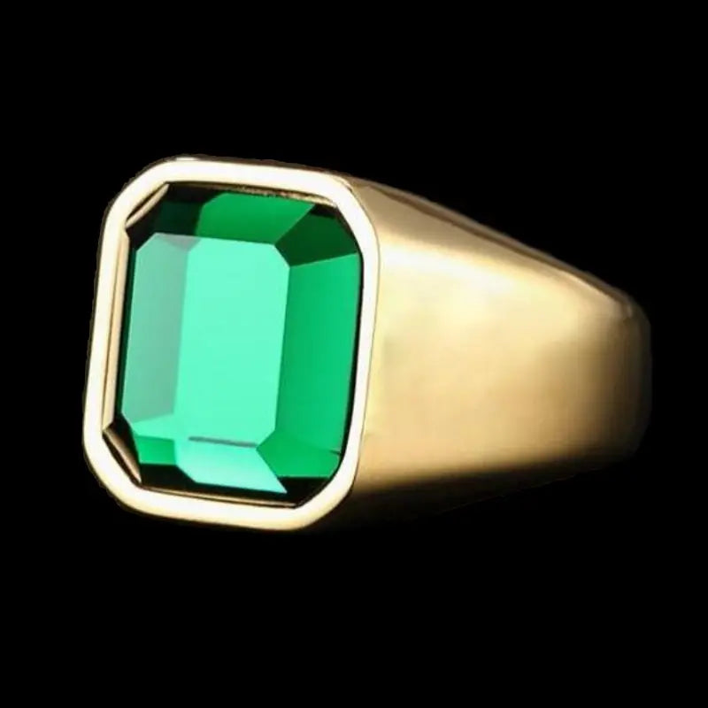Simple Style Gemstone Stainless Steel Ring