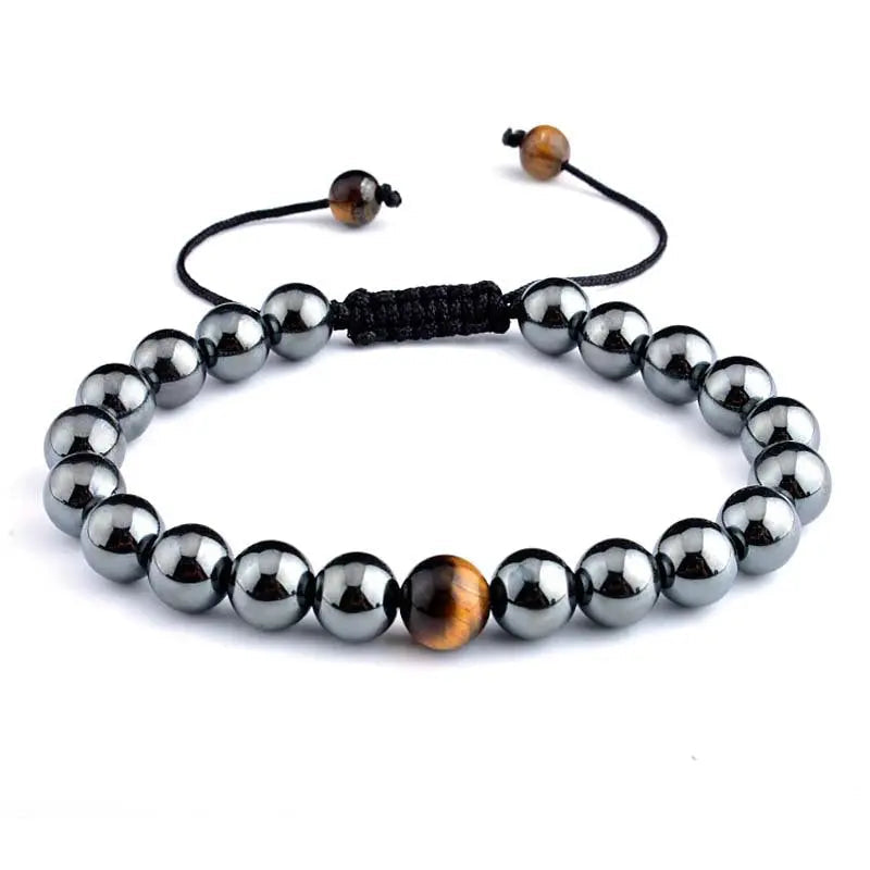 Single-row Adjustable Gemstone Beads Bracelet