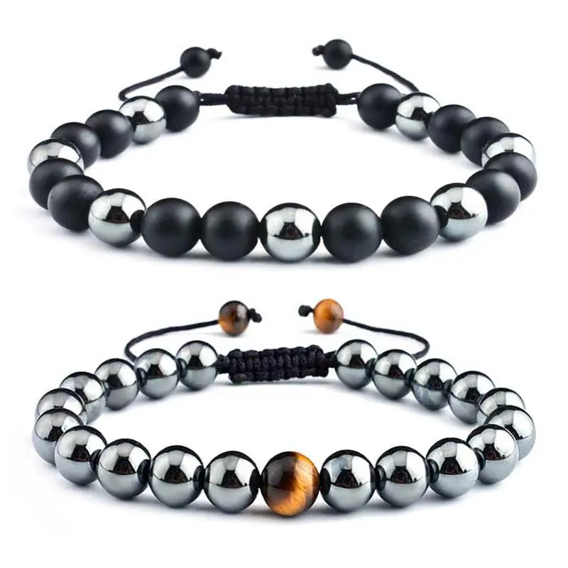 Single-row Adjustable Gemstone Beads Bracelet