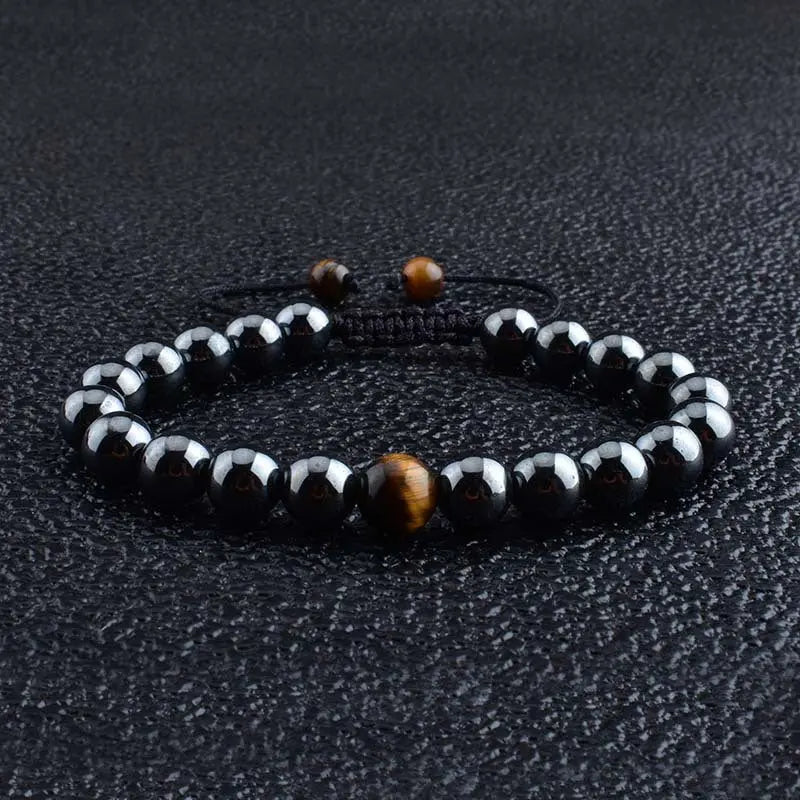 Single-row Adjustable Gemstone Beads Bracelet