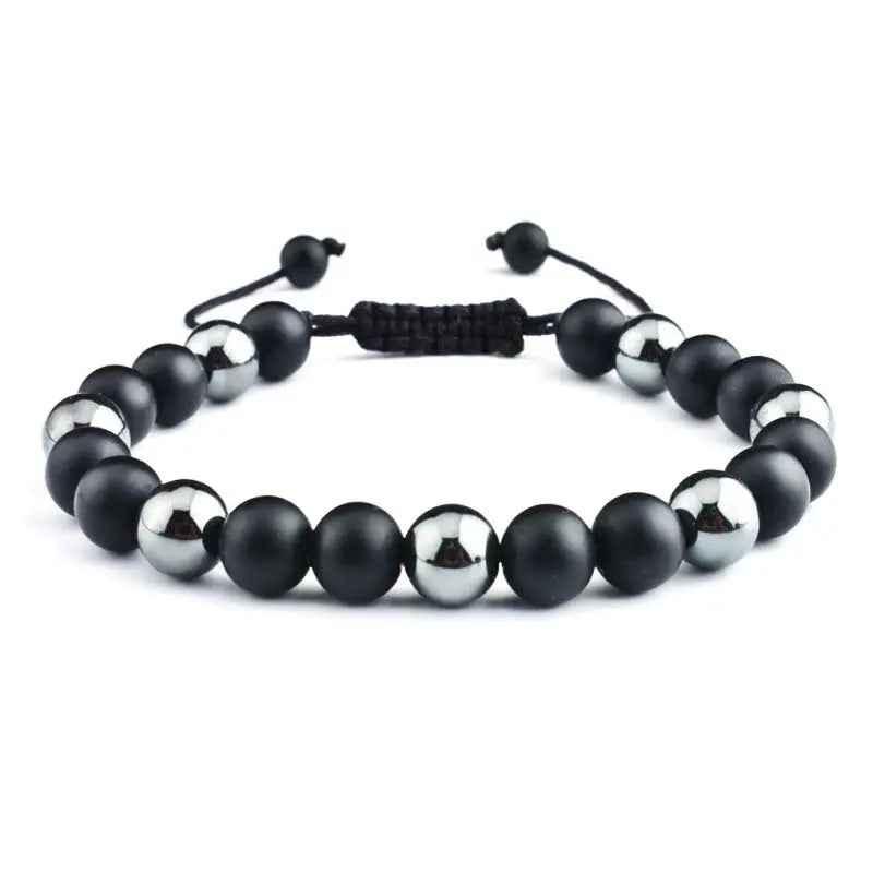 Single-row Adjustable Gemstone Beads Bracelet
