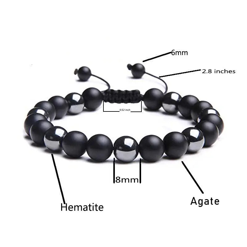Single-row Adjustable Gemstone Beads Bracelet