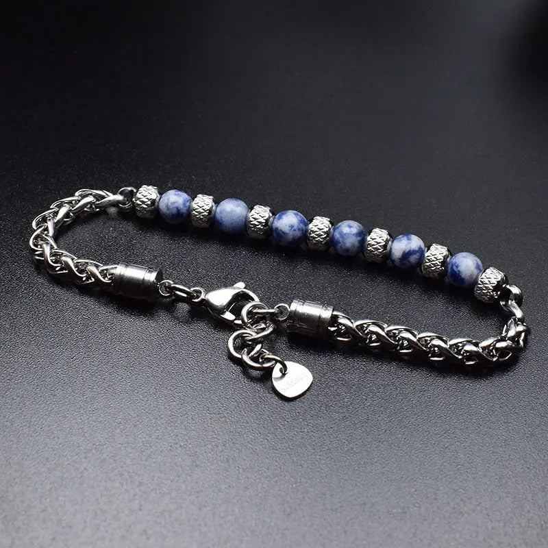 Single-row Bead Stainless Steel Bracelet