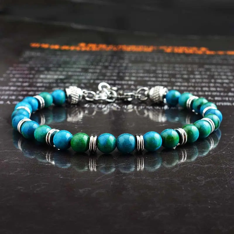 Single-row Round Bead Adjustable Bracelet