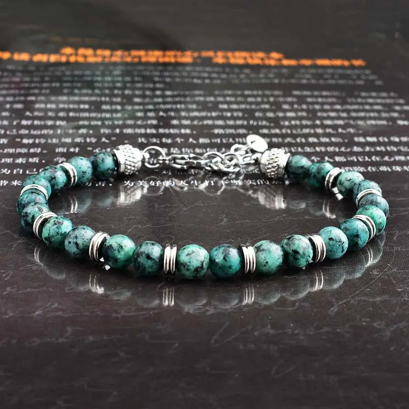 Single-row Round Bead Adjustable Bracelet