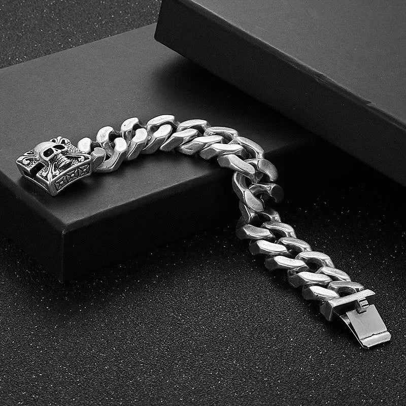 Skull Clasp Stainless Steel Bracelet
