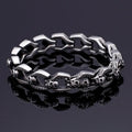 Skull Linked Stainless Steel Bracelet