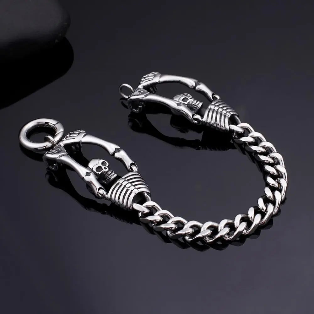 Skull Skeleton Stainless Steel Retro Bracelet