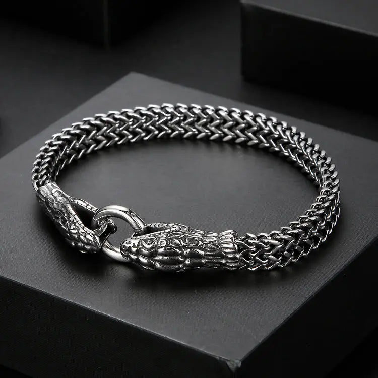 Snake Style Stainless Steel Bracelet