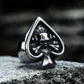 Spade Skull Stainless Steel Ring