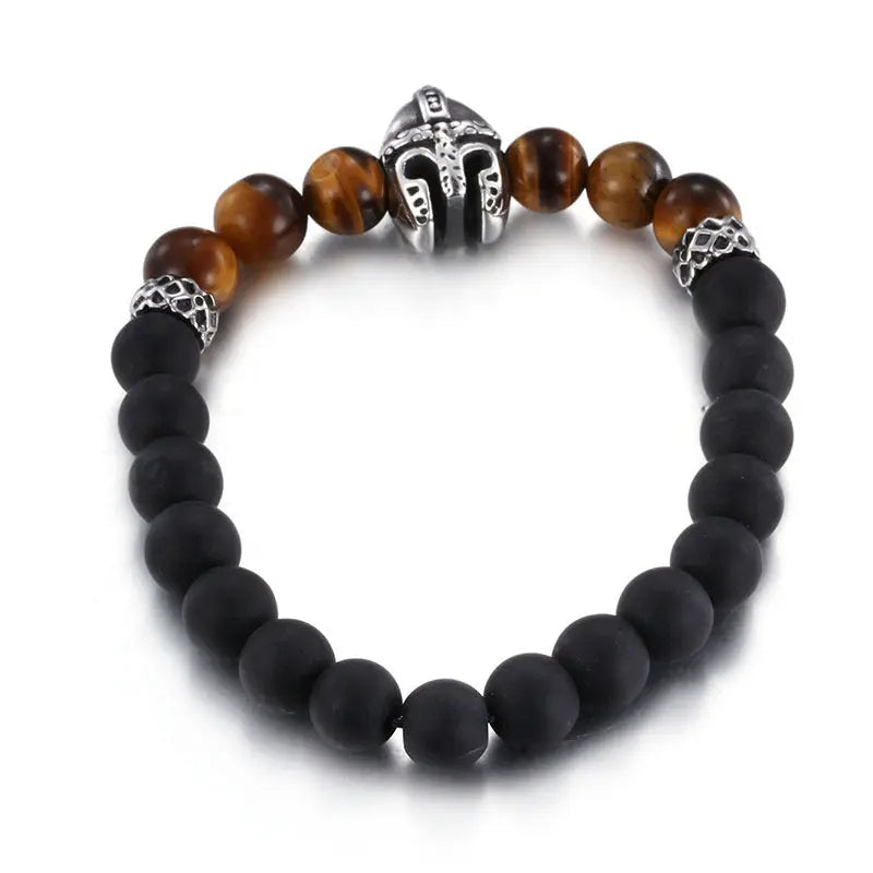 Spartan Stainless Steel Bead Bracelet