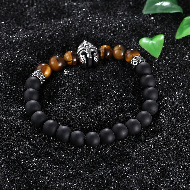 Spartan Stainless Steel Bead Bracelet