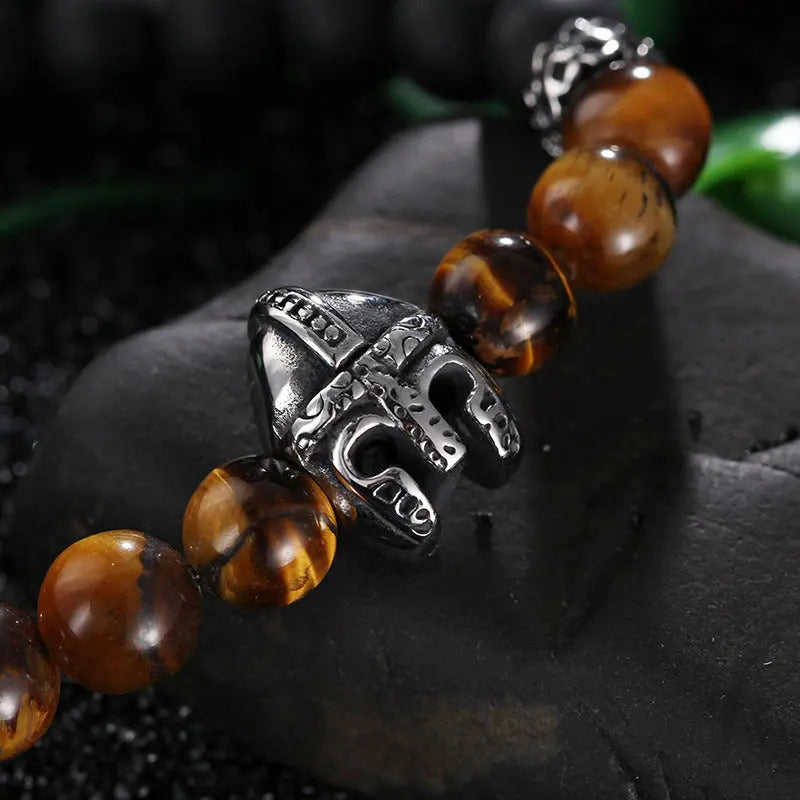 Spartan Stainless Steel Bead Bracelet
