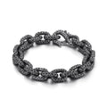 Spotted Cable Link S-Hook Stainless Steel Bracelet
