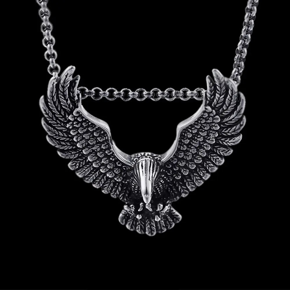 Spreading Wings Eagle Stainless Steel Pendant