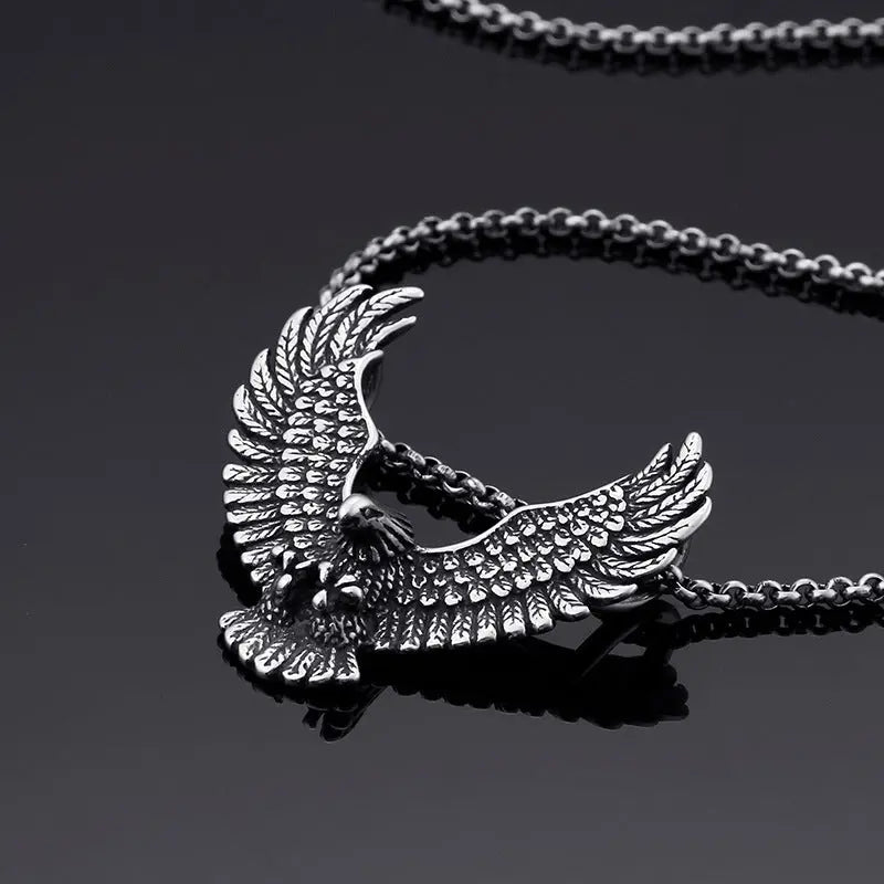 Spreading Wings Eagle Stainless Steel Pendant