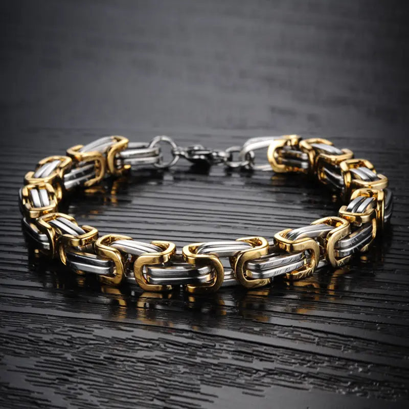 Square Buckle Link Stainless Steel Bracelet
