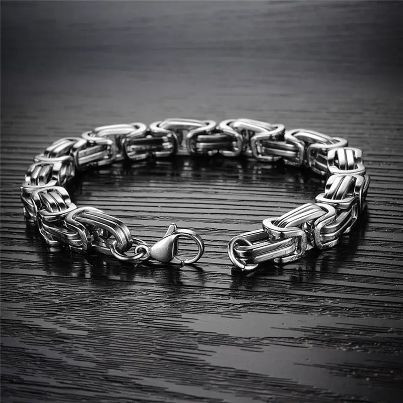 Square Buckle Link Stainless Steel Bracelet
