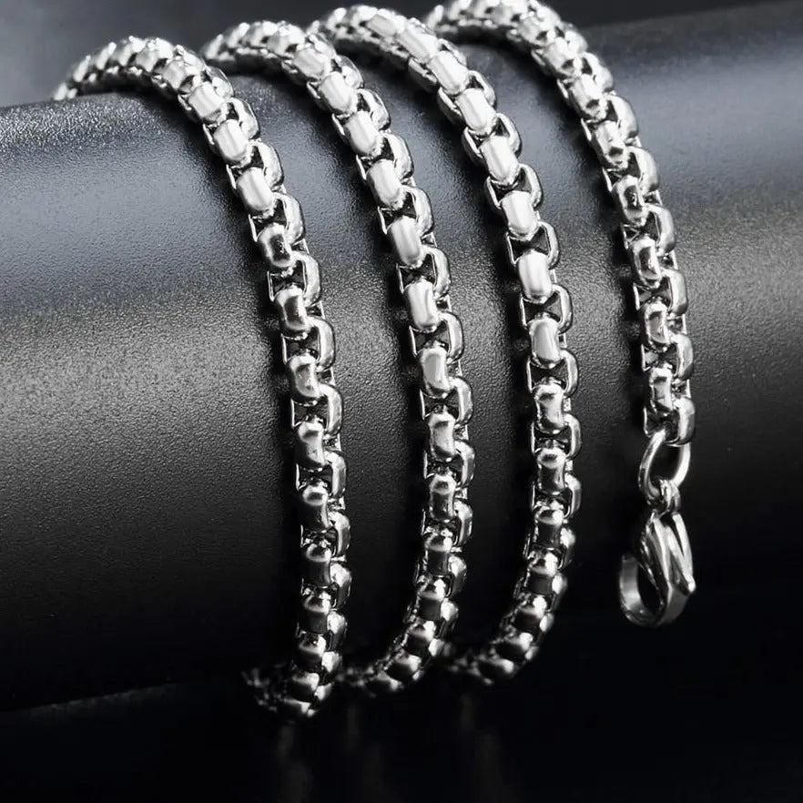 Square Pearl Stainless Steel Chain