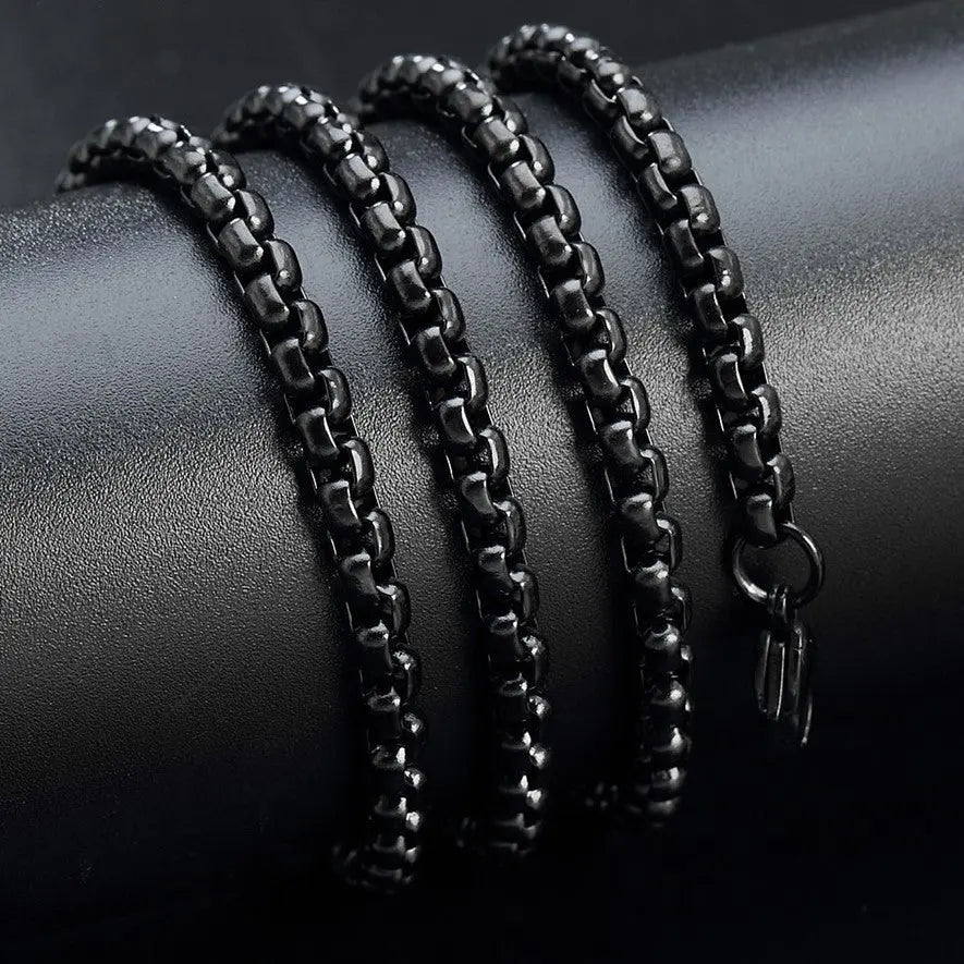 Square Pearl Stainless Steel Chain