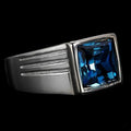 Square Stone Simple Stainless Steel Ring