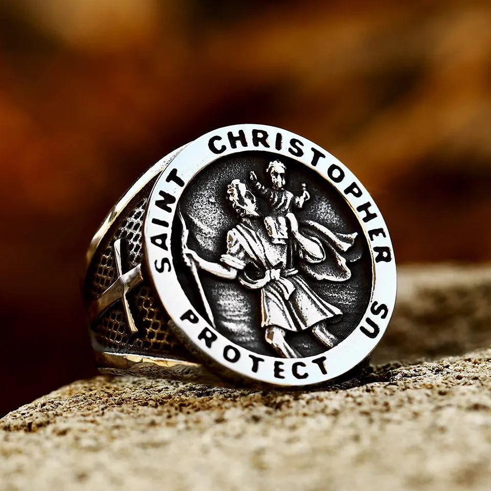 St. Christopher Stainless Steel Ring