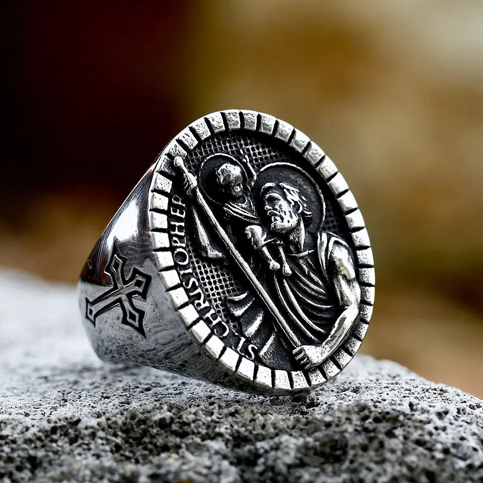 St. Christopher Stainless Steel Ring