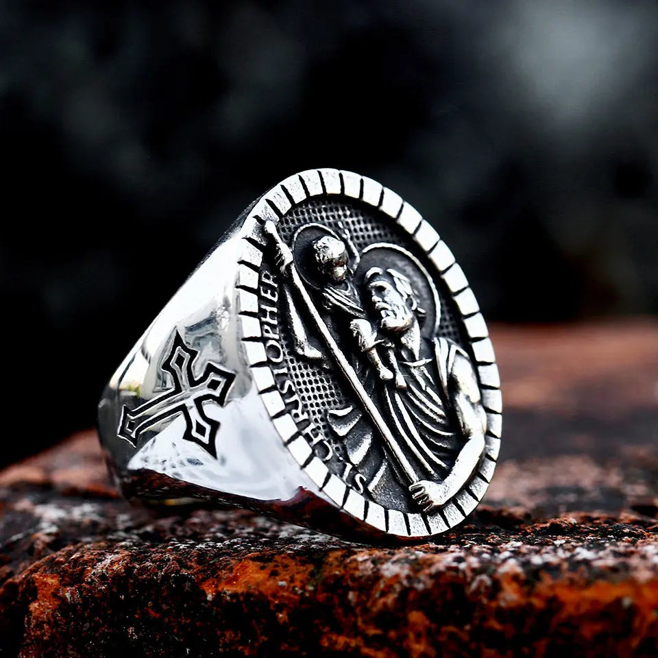 St. Christopher Stainless Steel Ring