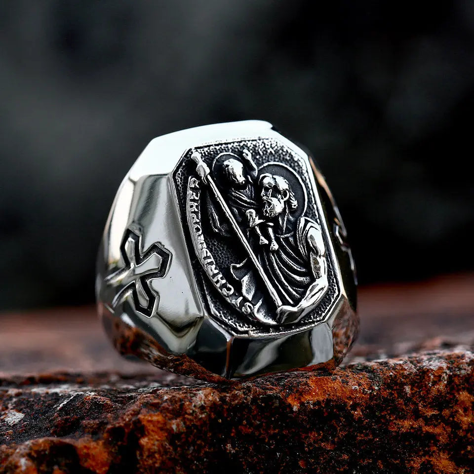 St. Christopher Stainless Steel Ring