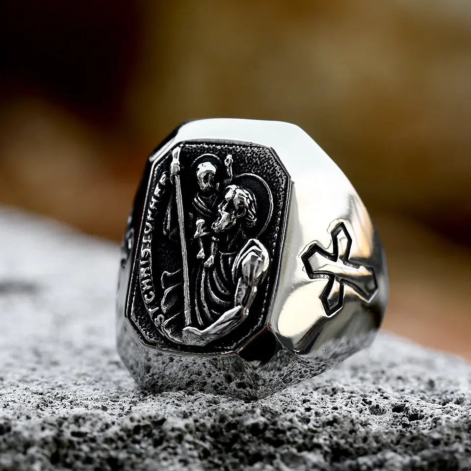St. Christopher Stainless Steel Ring