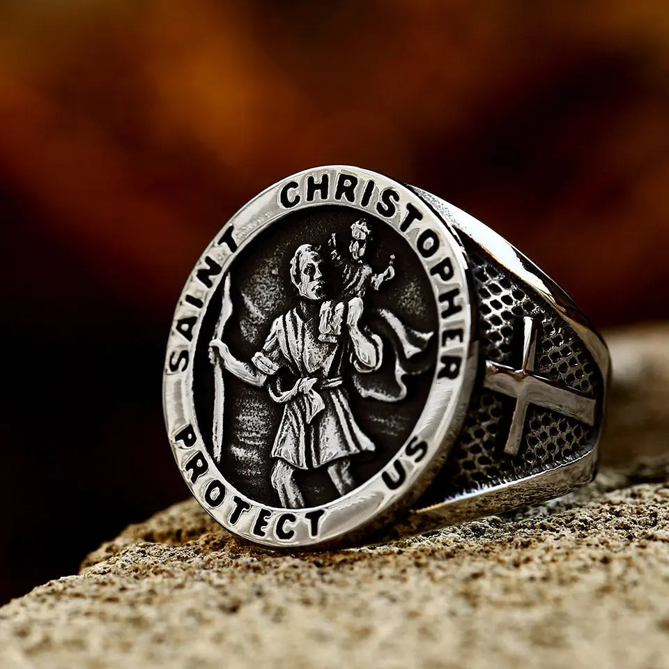 St. Christopher Stainless Steel Ring