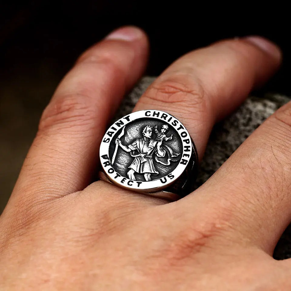 St. Christopher Stainless Steel Ring