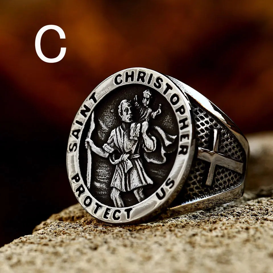 St. Christopher Stainless Steel Ring