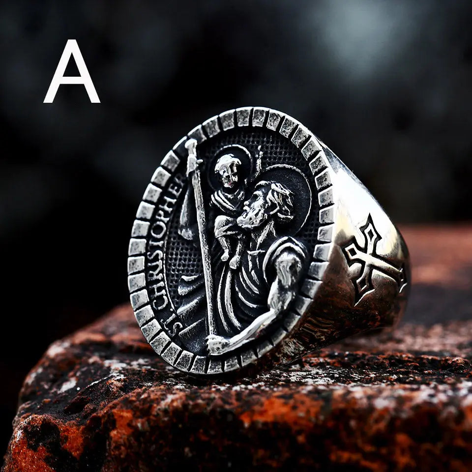 St. Christopher Stainless Steel Ring