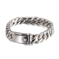 Stainless Steel Punk Rock Curb Link Bracelet