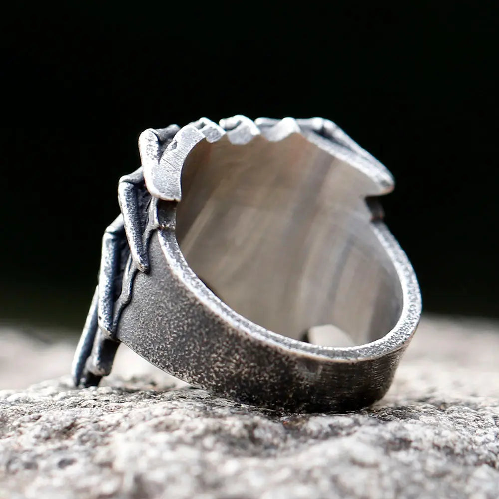Stereoscopic Spider Stainless Steel Ring
