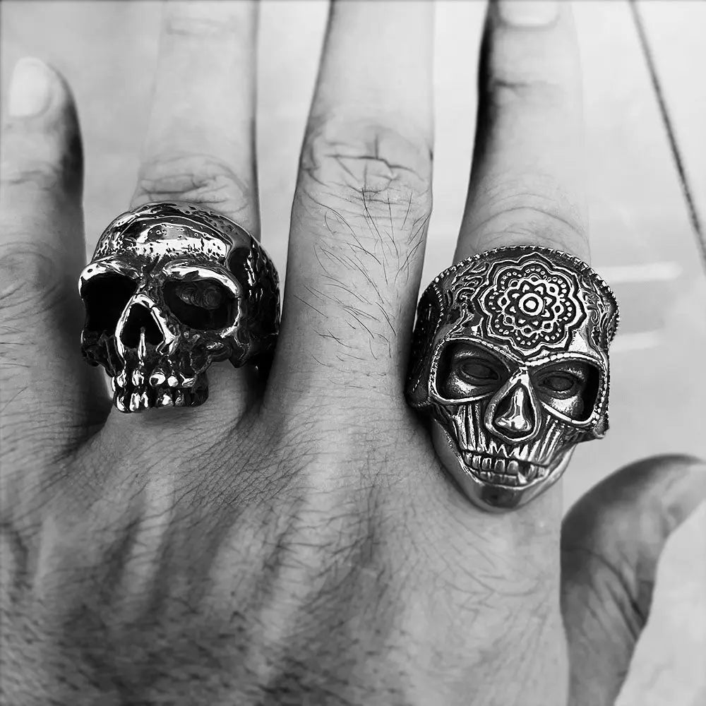 Sugar Skull Stainless Steel Ring