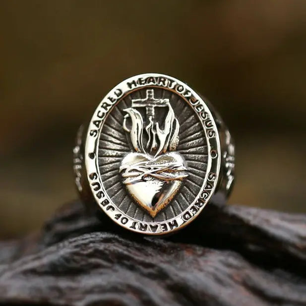 The Sacred Heart Stainless Steel Ring
