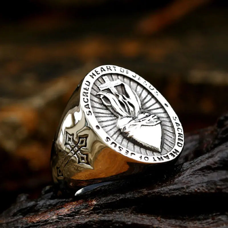 The Sacred Heart Stainless Steel Ring