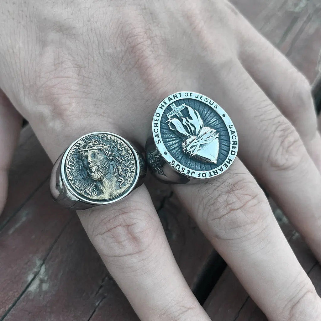 The Sacred Heart Stainless Steel Ring