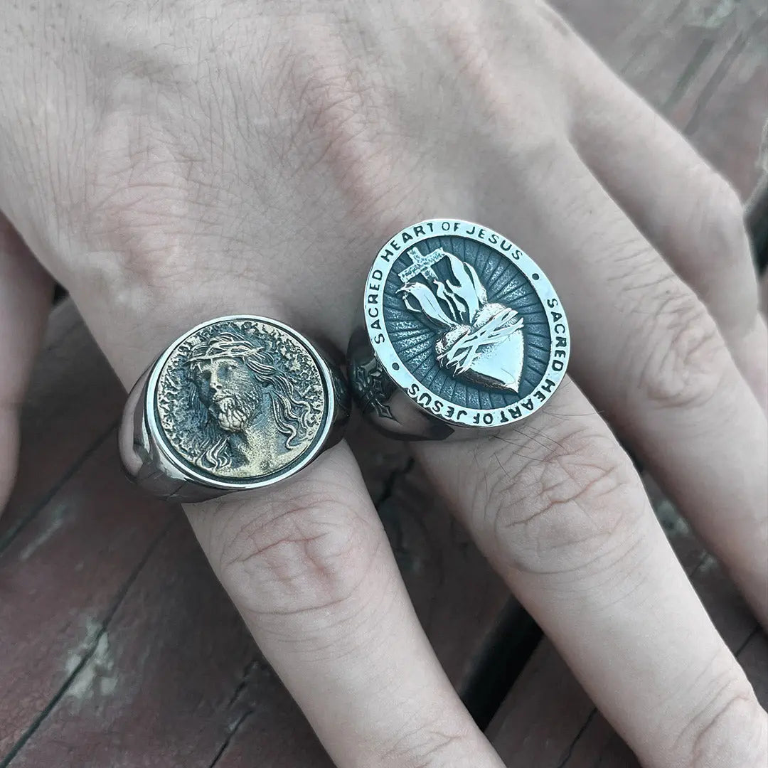 The Sacred Heart Stainless Steel Ring