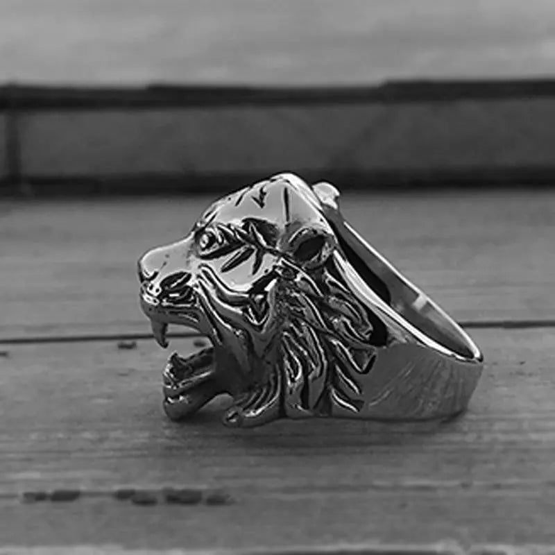 Tiger Head Stainless Steel Ring