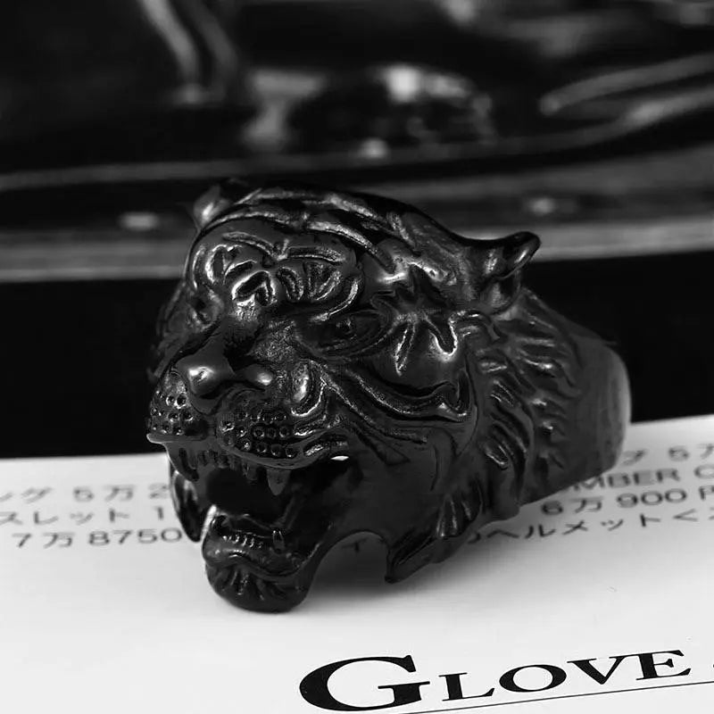 Tiger Head Stainless Steel Ring